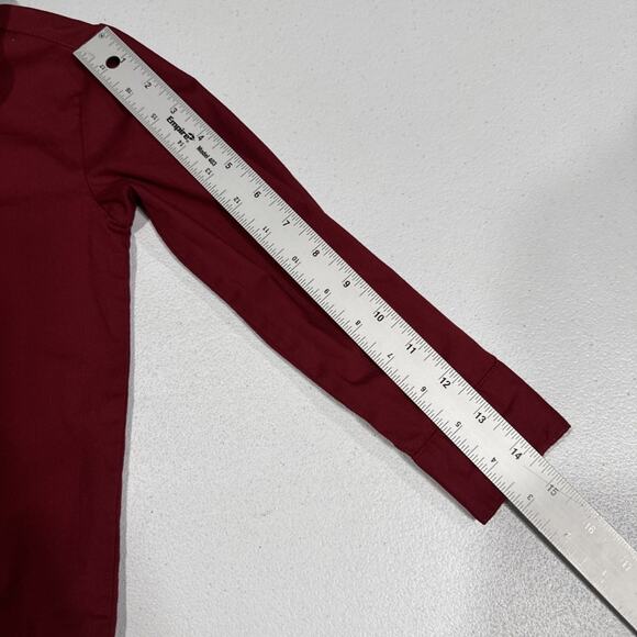 VAN HEUSEN Boys Red Button Up Dress Shirt Long Sleeve Sz 5 Party Formal Holiday - Picture 6 of 8
